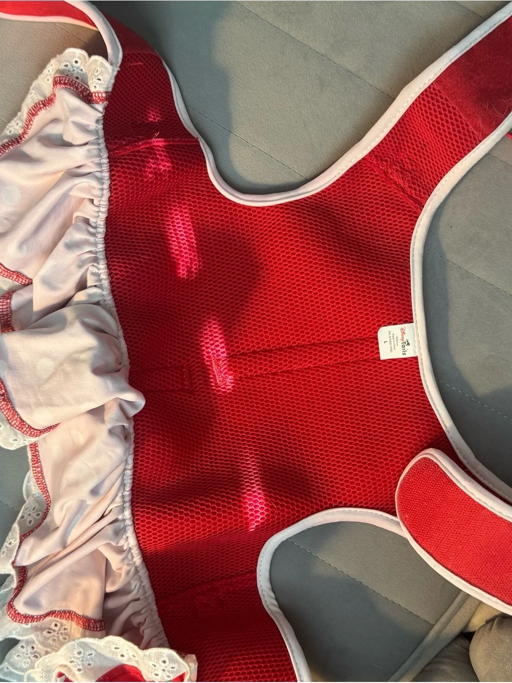 Red Polka Dot Minnie dog harness